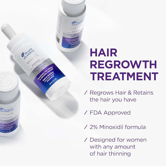 Solution Set, Head & Shoulders, Scalp X, Against Hair Loss, 2%, For Women, 3 Months Treatment, 3