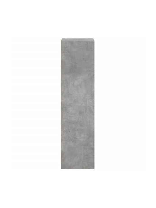 Wand Wohnzimmer Vitrine aus Spanplatte mit Glas Grey 35x37x142cm