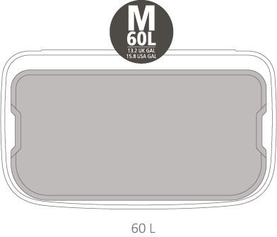 Brabantia Brabantia Mülleimer aus Inox Push 60lt Graues