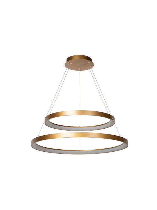 Lucide Lightning Vidal Pendant Light LED with Warm White Light Gold