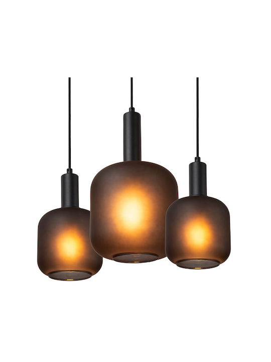 Lucide Lightning Κρεμαστό Φωτιστικό Μαύρο για 7 Λαμπτήρες E27