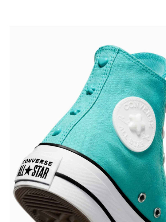 Chuck Taylor All Star Lift Γυναικεία Flatforms Μποτάκια Τιρκουάζ