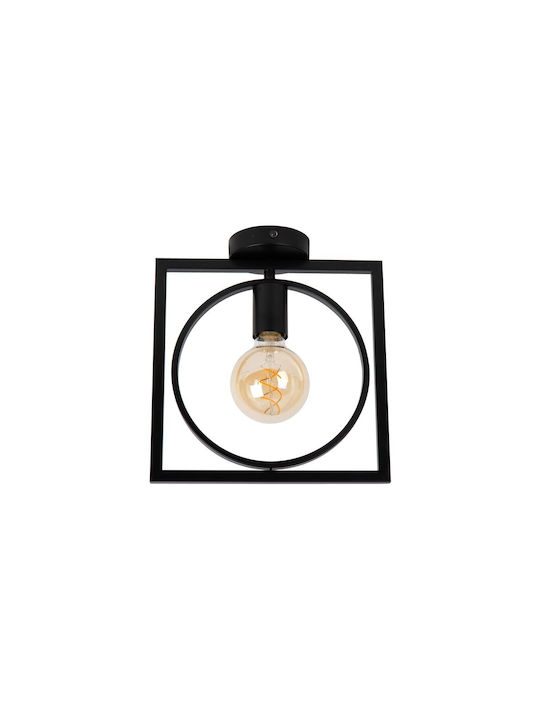 Lucide Lightning Metal Ceiling Light with Socket E27 Black