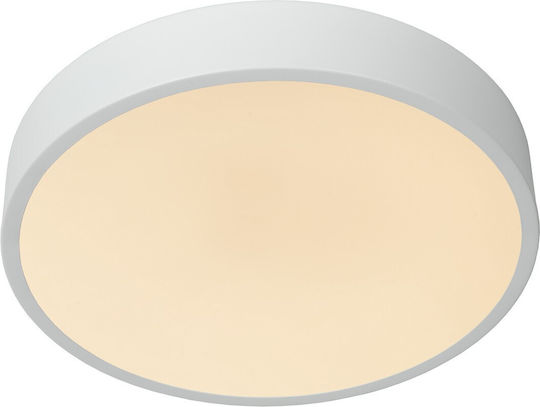 Lucide Lightning Πλαφονιέρα Οροφής Λευκή με Ενσωματωμένο LED