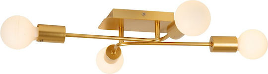 Lucide Lightning Deckenleuchte Gold mit Fassung E27
