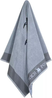 Greenwich Polo Club 3852 Beach Towel Cotton Grey Black 170x90cm.