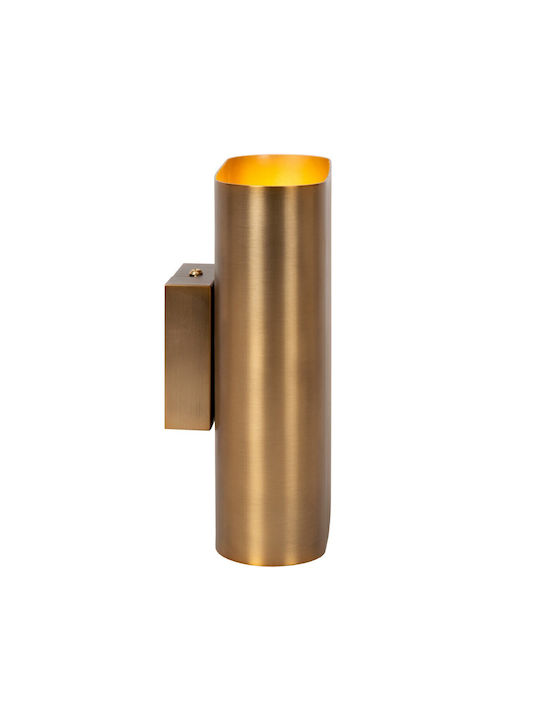 Lucide Lightning Μοντέρνο Φωτιστικό Τοίχου με Ντουί E14 Χρυσό 8x8x20εκ.