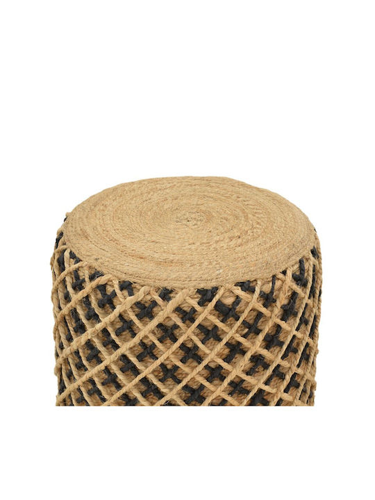 Stool For Living Room Wicker Nelly Natural Utah 40x40x40cm