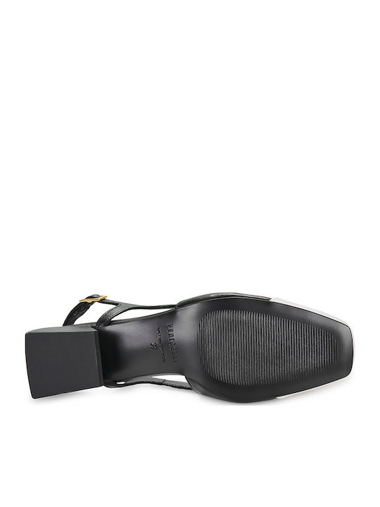 Leder Pumps Schwarz