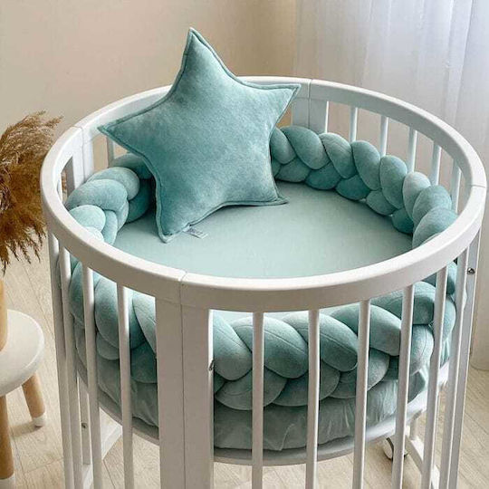 IngVart Crib Bumpers Braided Inside Mint