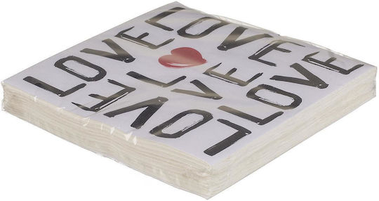 Love Napkins White 33x33cm 20pcs