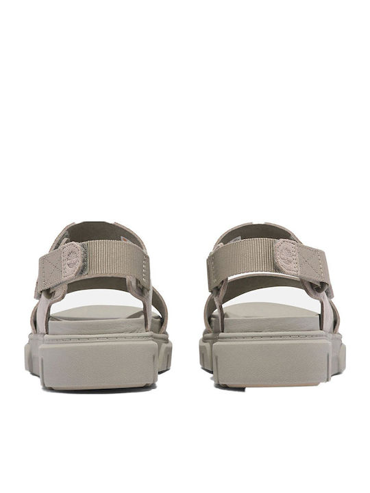 Flache Sandalen für Damen mit Riemen Light Taupe