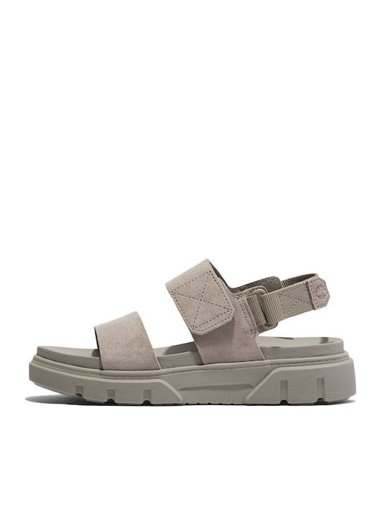 Flache Sandalen für Damen mit Riemen Light Taupe