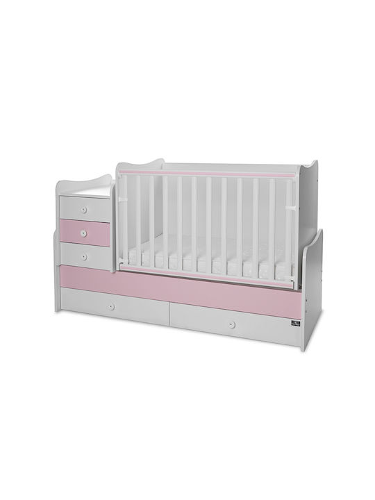 Lorelli Convertible Baby Crib Maxi Plus White for Mattress 62x160cm