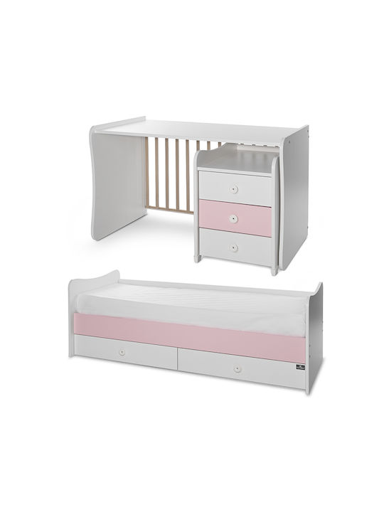 Lorelli Convertible Baby Crib Maxi Plus White for Mattress 62x160cm