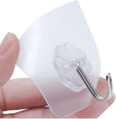 ikonka Badezimmerhaken Monofach mit Aufkleber 5.5x5.5cm Transparent