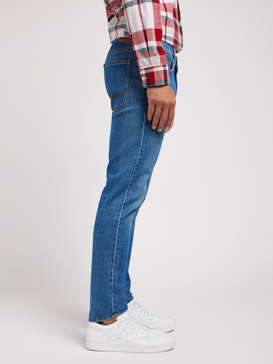 Ανδρικό Παντελόνι Τζιν με Slim Tapered Εφαρμογή Μπλε