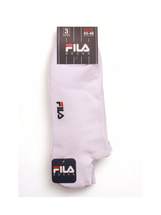 Fila Șosete cu Model WHITE 3Pachet