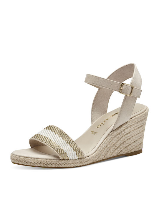 Damenplattformen Beige