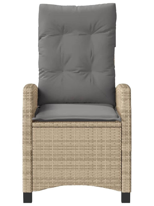 Bistro Living Room Set for Small Outdoor Spaces 3 Pieces Mixed Beige with Pillows