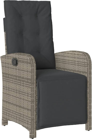 Bistro Living Room Set for Small Outdoor Spaces 3 Pieces Gray with Pillows