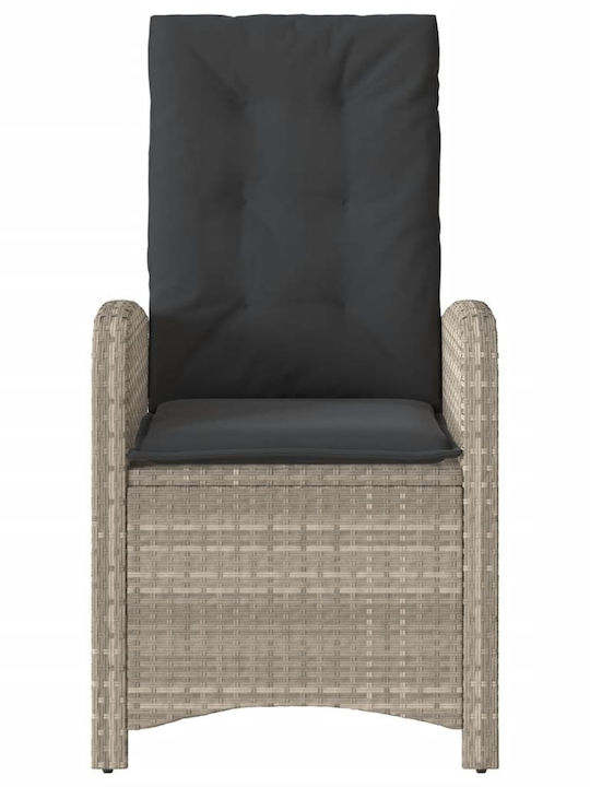 Bistro Living Room Set for Small Outdoor Spaces 3 Pieces Light Gray with Pillows