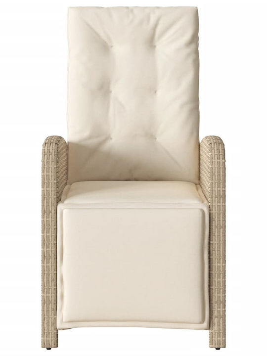 Bistro Garden & Outdoor Furniture Set for Small Outdoor Spaces 3 Pieces Beige with Pillows