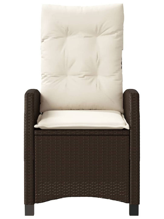 Bistro Living Room Set for Small Outdoor Spaces 3 Pieces Brown with Pillows