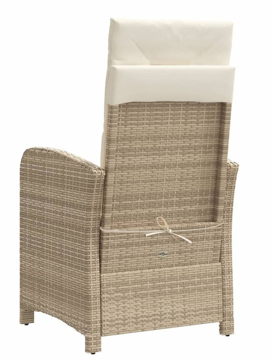 Bistro Garden & Outdoor Furniture Set for Small Outdoor Spaces 3 Pieces Beige with Pillows