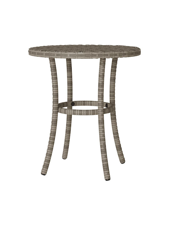 Bistro Garden Lounge Set for Small Outdoor Spaces 3 Pieces Gray with Pillows