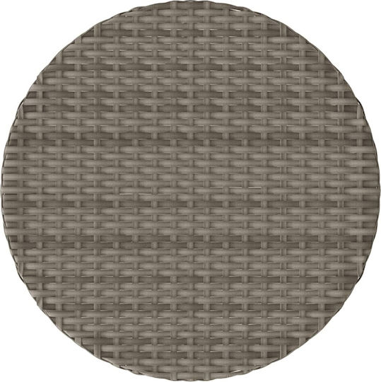 Bistro Living Room Set for Small Outdoor Spaces 3 Pieces Gray with Pillows