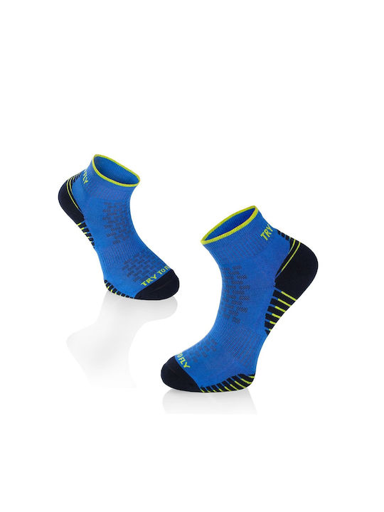 Try to Fly Running Blue Sports Socks 1 Pair