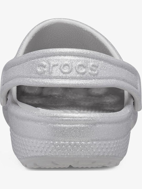 Classic Glitter Clog T Children's Anatomical Beach Shoes Gray