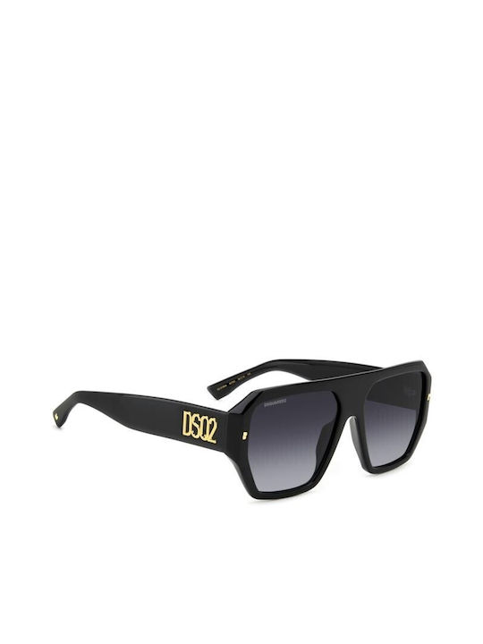 Dsquared2 Men's Sunglasses with Black Plastic Frame and Black Lens D2 0128/S 807/9O
