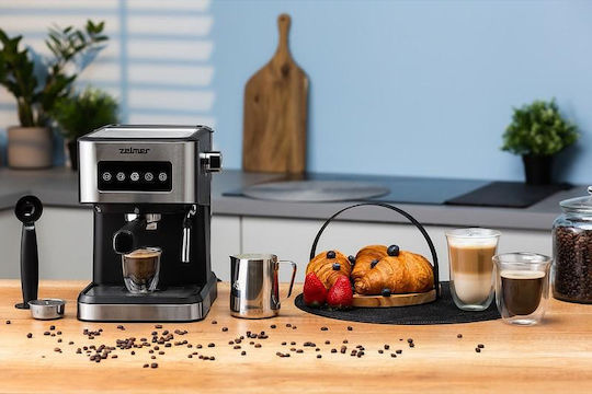 Zelmer Automatic Espresso Machine 1050W Pressure 20bar Silver ZCM6255