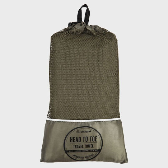 Snugpak Πετσέτα Microfiber Προσώπου Αντιβακτηριδιακή Χακί 125x120εκ.