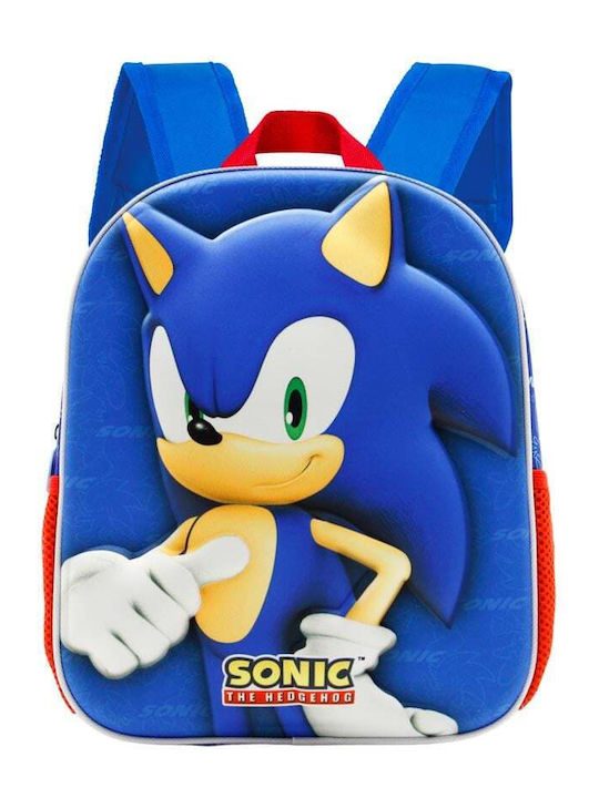 Sonic Hedgehog Ghiozdan Școlar De Spate Grădinița Albastru