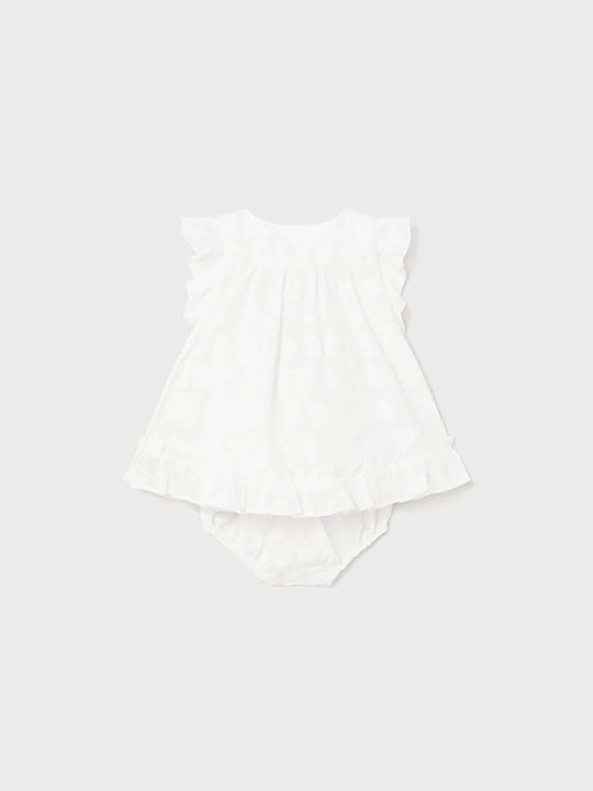 Mayoral Kids Dress Polka Dot White