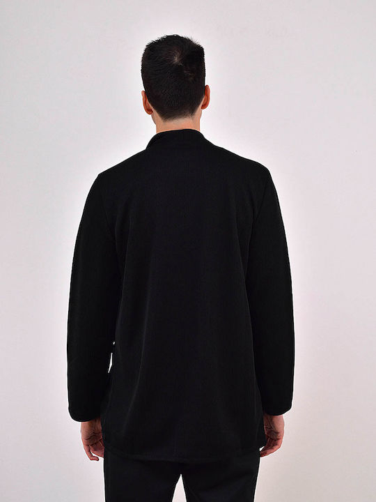 Herren Strickjacke Black