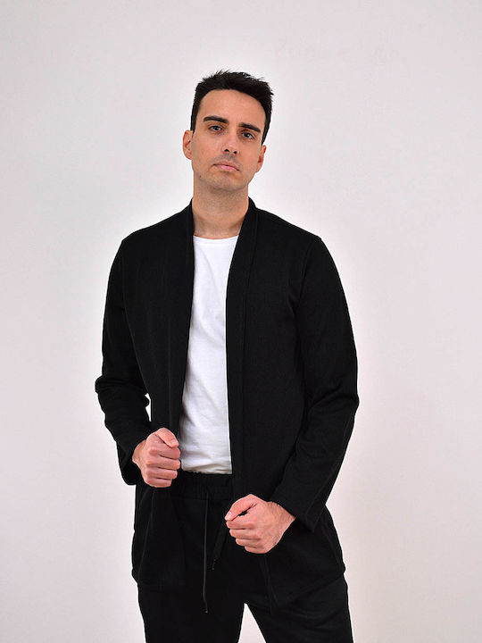 Herren Strickjacke Black