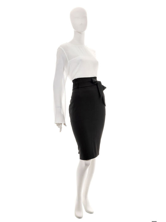 Lui E Lei Pencil High Waist Skirt in Black color