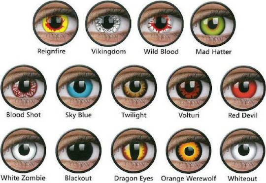 ColourVUE Crazy Lens 2 Ημερήσιοι Έγχρωμοι Χωρίς Διοπτρία Φακοί Επαφής Υδρογέλης Mad Hatter