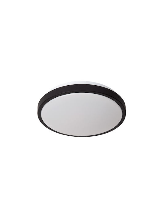 Lucide Lightning Φωτιστικό Plastic Ceiling Light with Integrated LED Black