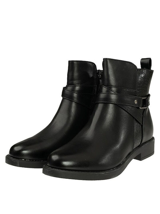 M&M Damen Knöchelstiefel Schwarz