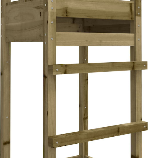vidaXL Holzturm mit Kletterfläche 53x46.5x169cm. Rosa