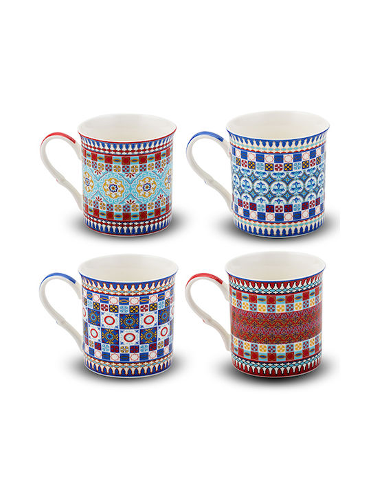 Nava Κoύπα Tasse aus Porzellan 330ml 4Stück