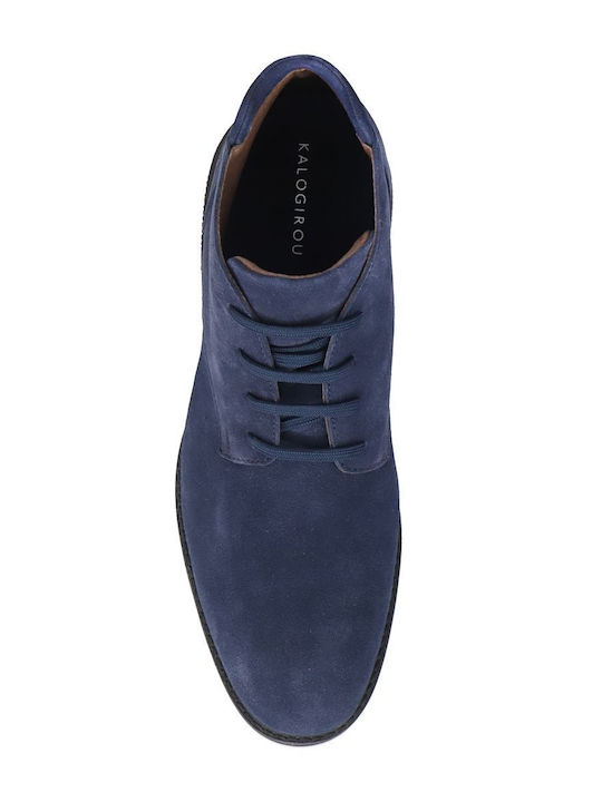 Suede Blue Men's Boots