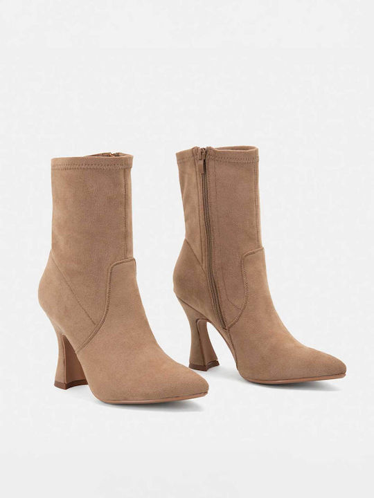 Wildleder Stiefeletten Damen Braun