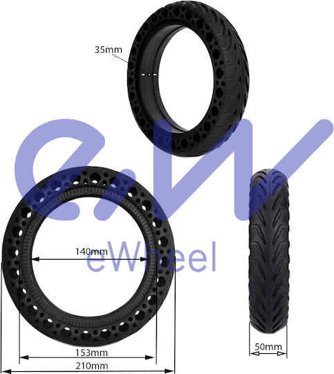Ewheels Λάστιχο για Ηλεκτρικό Scooter Xiaomi σε Κόκκινο Χρώμα 18688-01