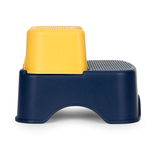 Ecotoys Kleinkind Toiletten-Sitz mit Harter Oberfläche, Griffen und Trittstufe Gelb HA-P17&18